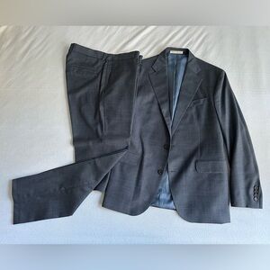 LIKE NEW Strong Suit - 2 piece wool - Blue - Tailored - Jacket 44R - Waist 34"